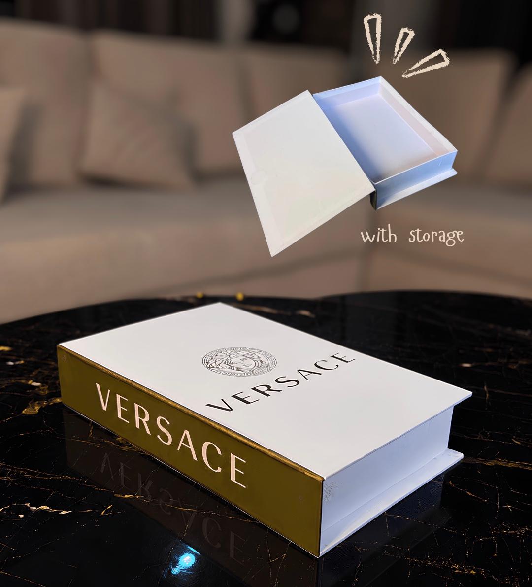 White & Gold Decorative Coffee Table Dummy Book