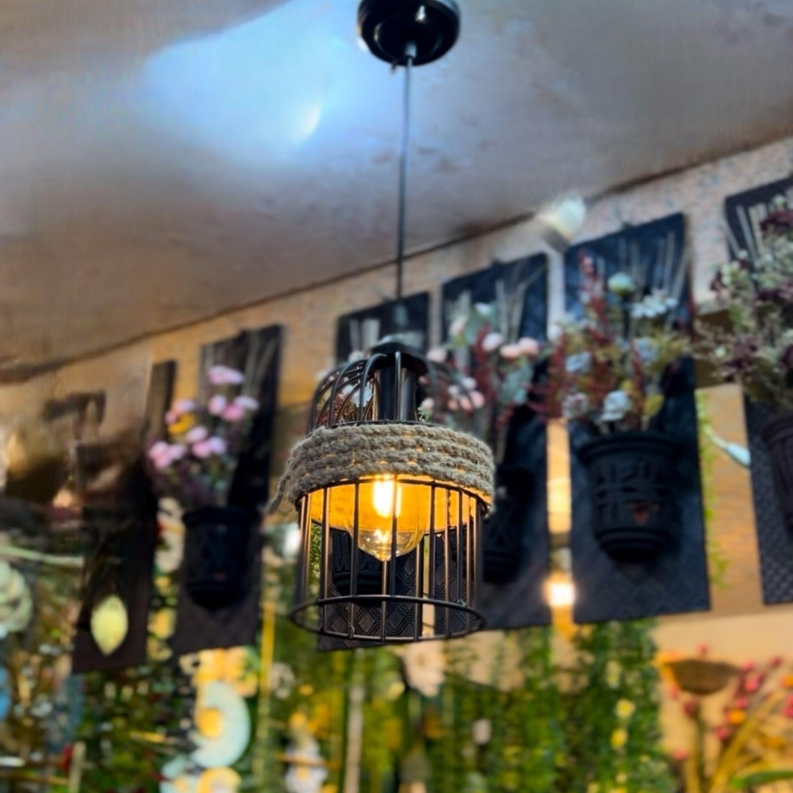  Cage Vintage Hanging Ceiling Lamp