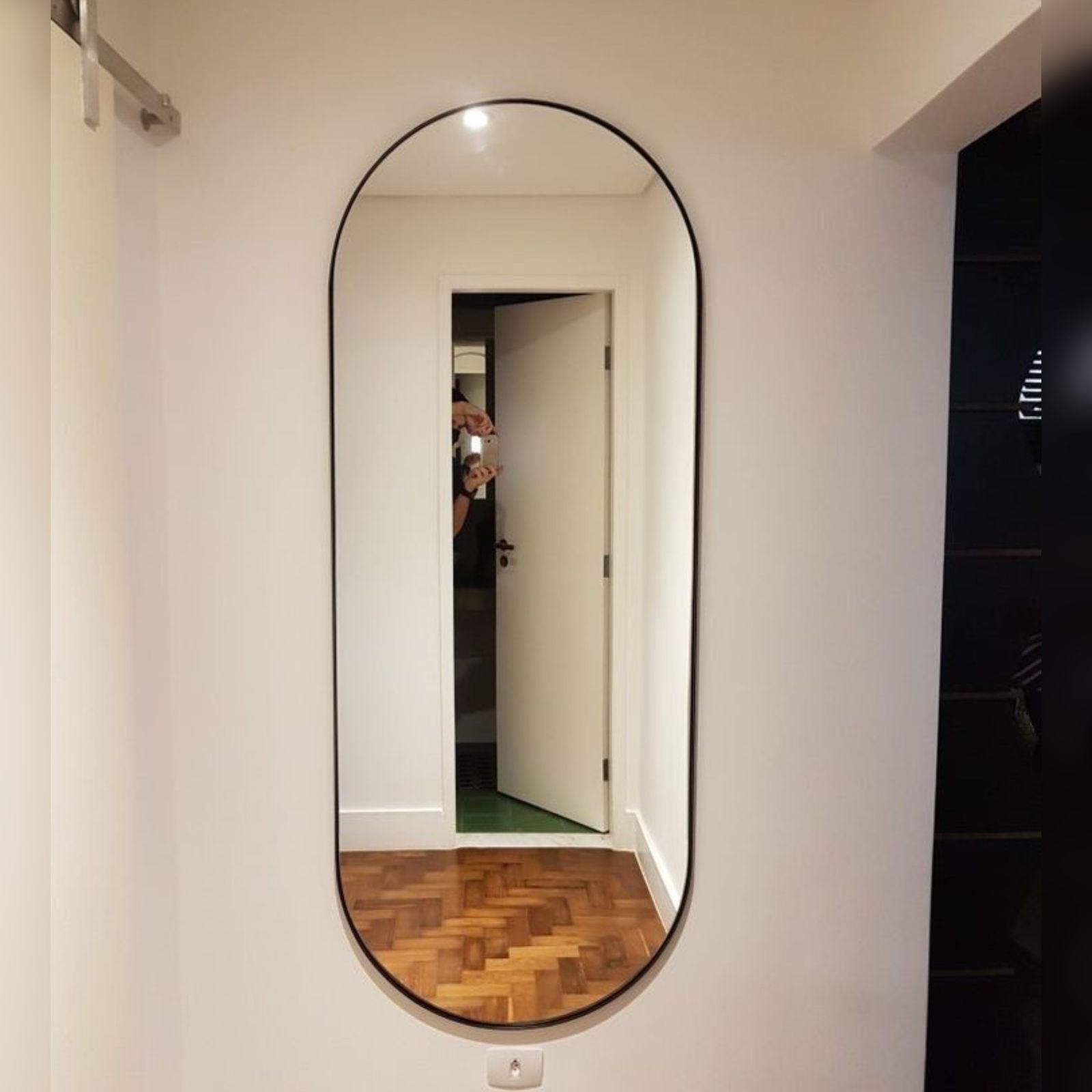 Capsule Shaped Wall Mirror