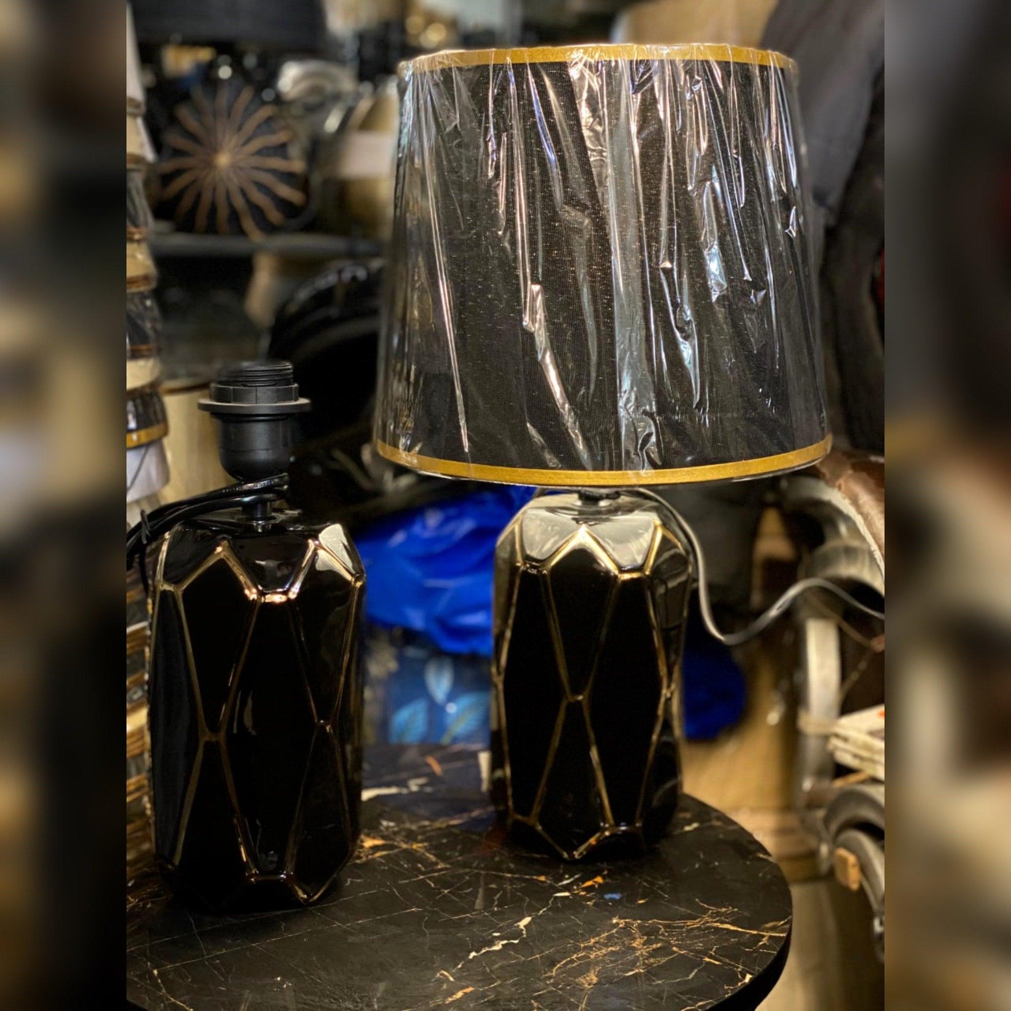 Ceramic Table Lamp with Fabric Shade