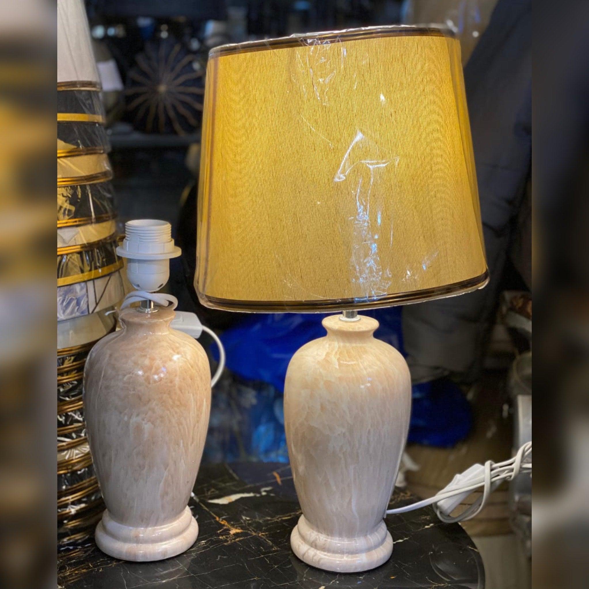 18 Inch Table Lamp with Shade Modern Bedside & Living Room Lighting