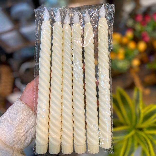 12 Inch Long LED Twist Candles