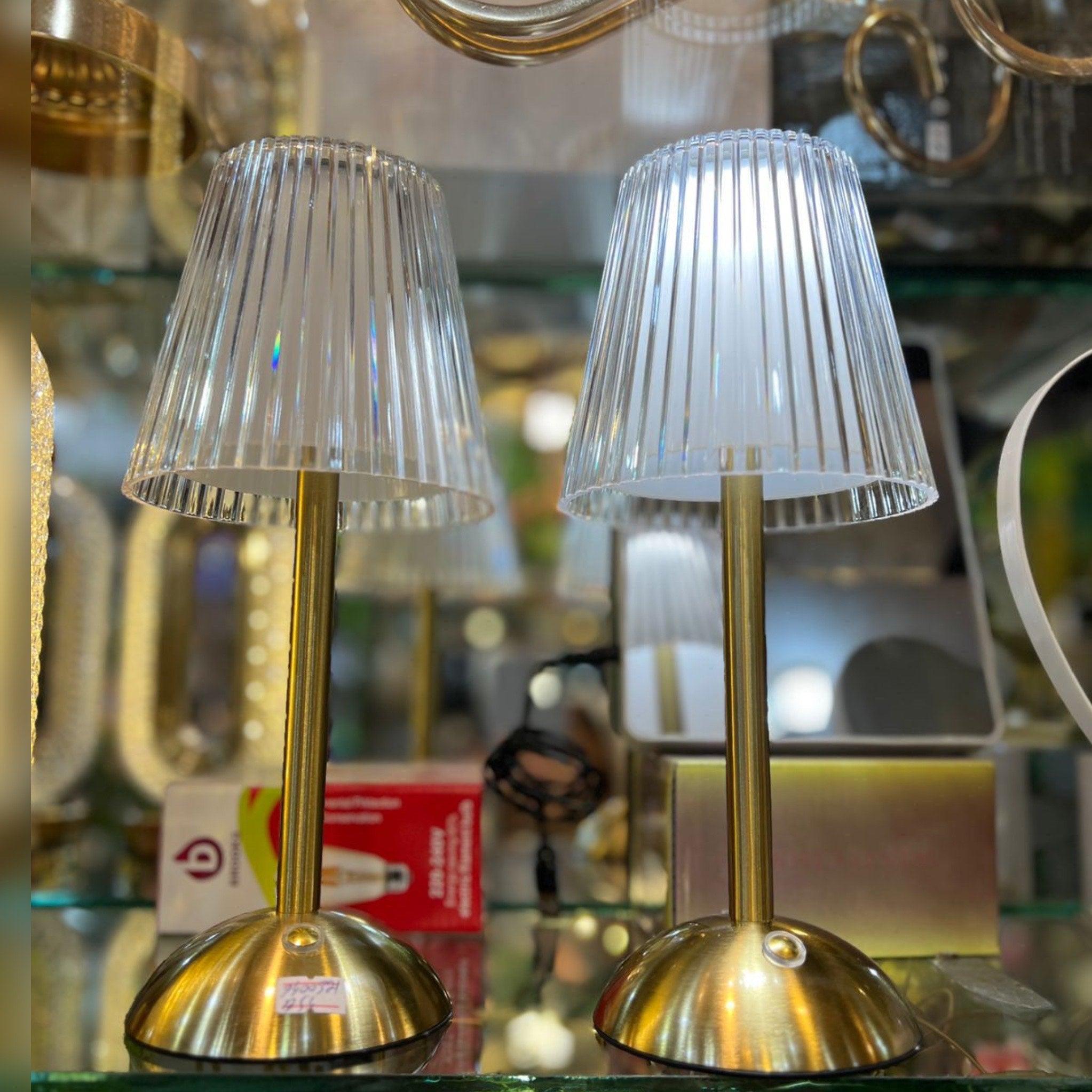 Modern Crystal Shade Table Lamp | Touch Control LED with 3 Light Modes