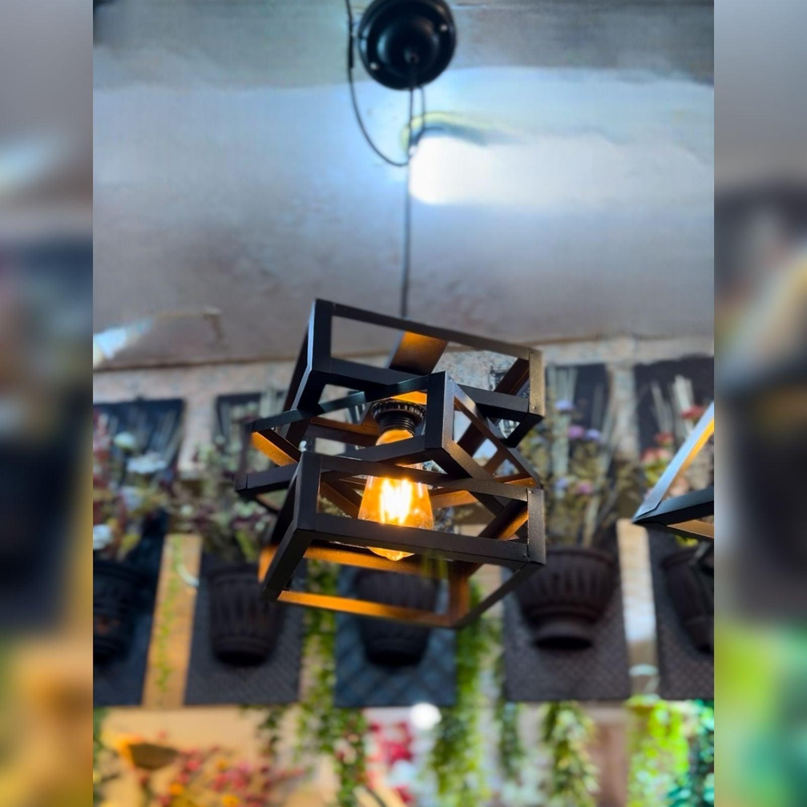 Square Cube Pendant Light