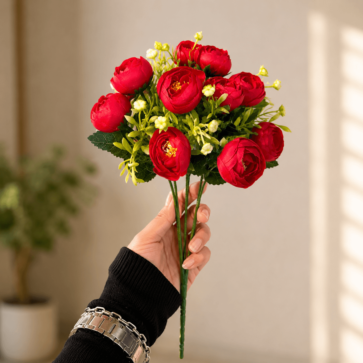 Peony Artificial Flower Bunch