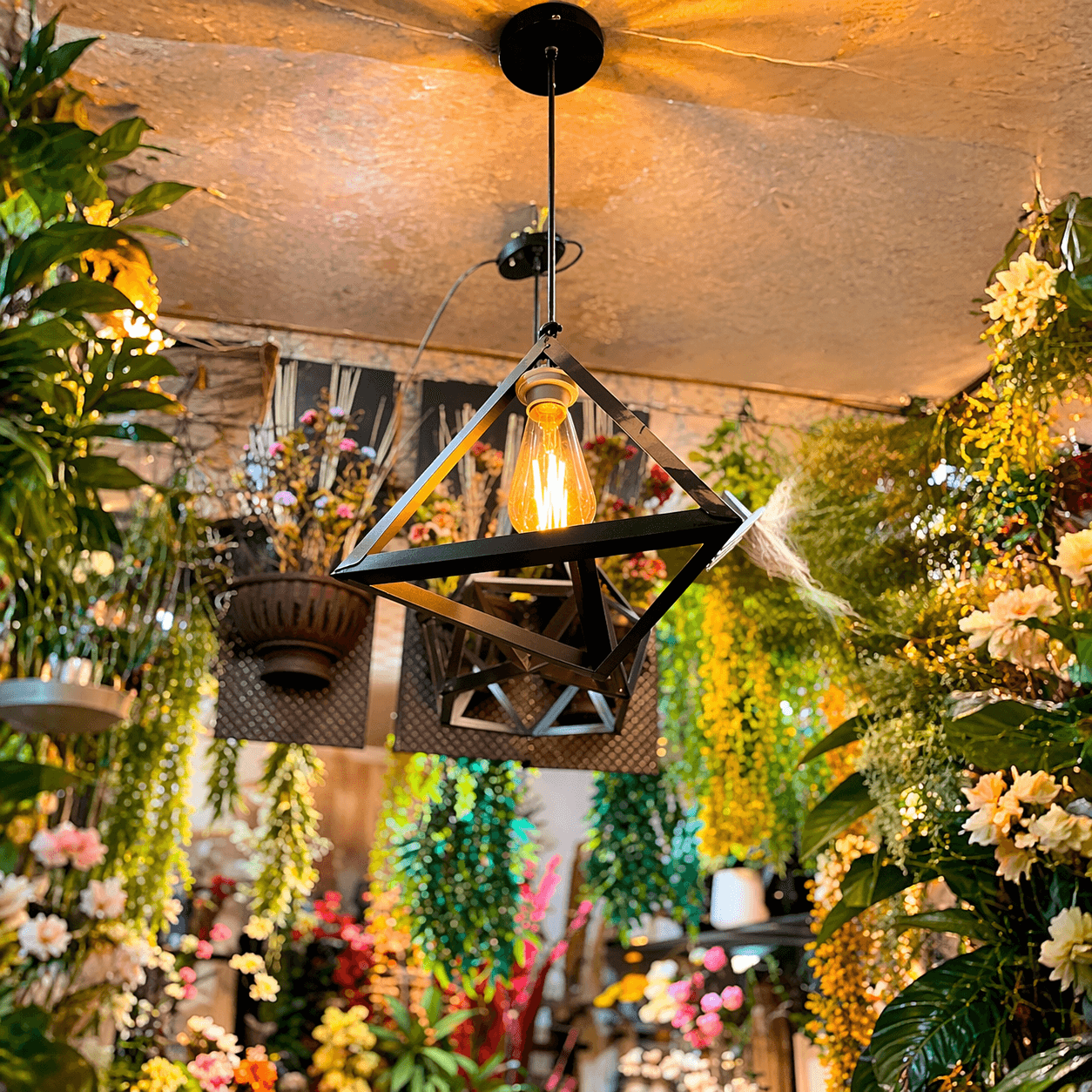 Single Geometric Hanging Ceiling Lamp