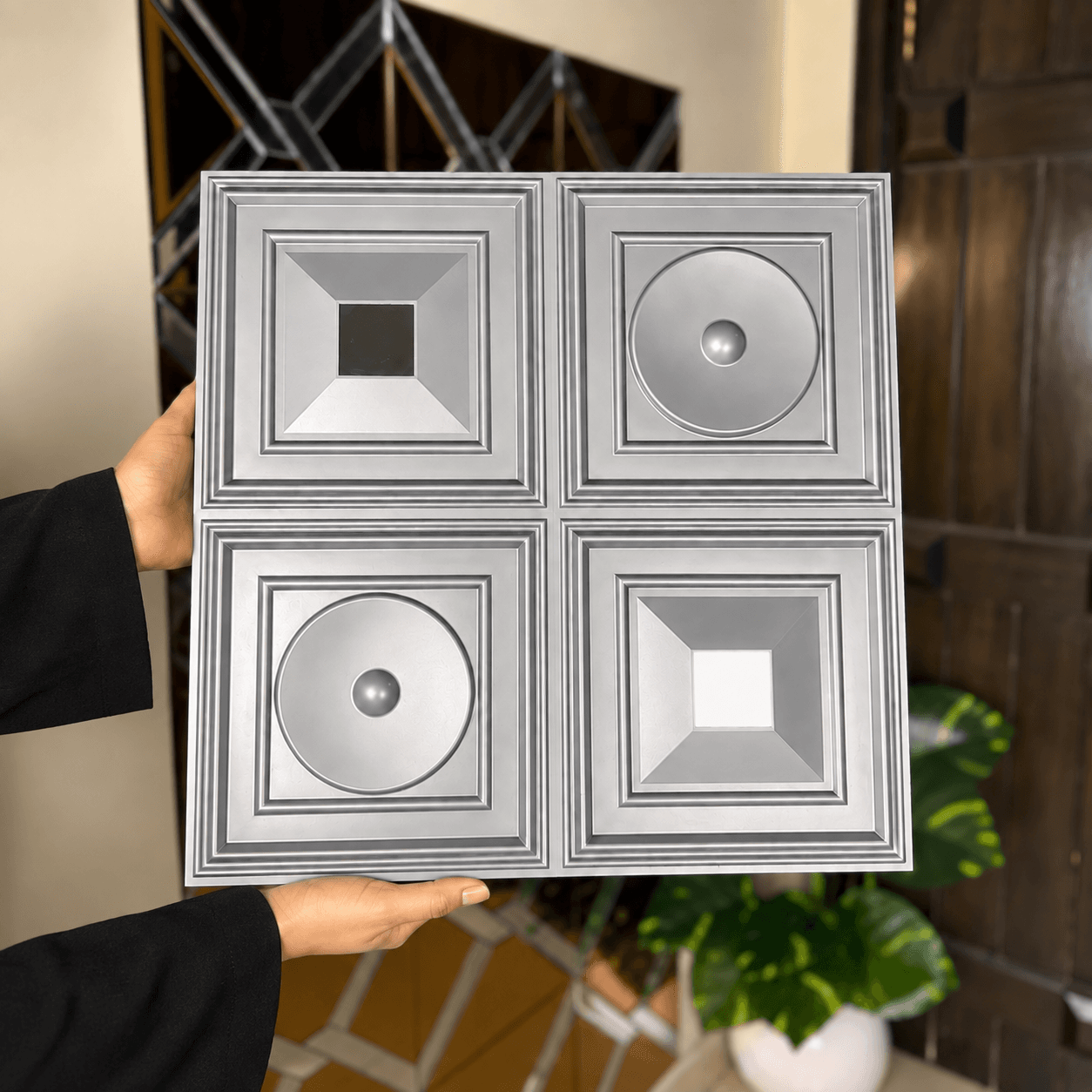 Mosaic 3D PVC Wall Panel Without Mirror