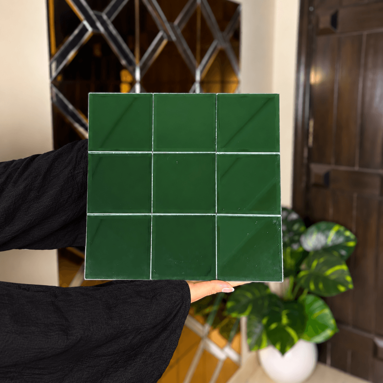 Imported Green Mirror Glass Mosaic Tile