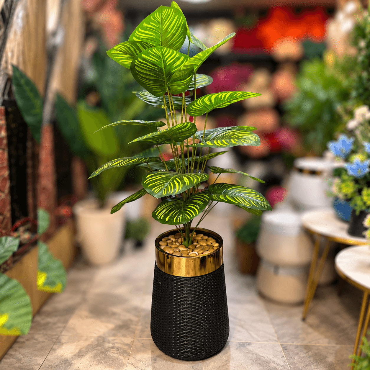 5 ft Artificial Money Plant with planter